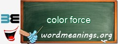 WordMeaning blackboard for color force